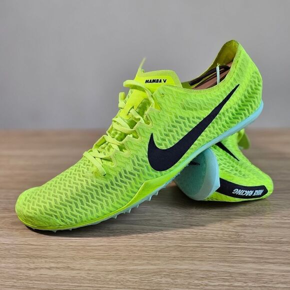 Nike Zoom Mamba V Track Spikes Running Shoes Women's 13.5 Volt Black DR9945-700 - Picture 15 of 15